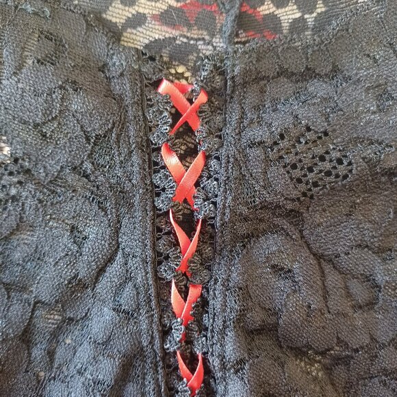 Vintage Frederick's of Hollywood Seduction Crotchless Lace Garter Panty Womens L - Picture 4 of 14